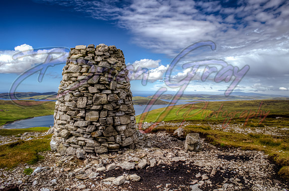 Cairn overlooking Busta Voe