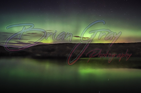 Northern Lights over Gonfirth Loch