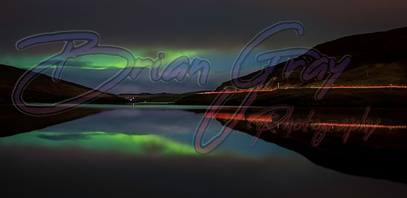 Aurora and car trails